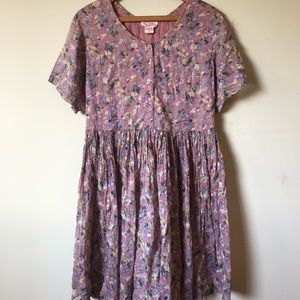 Vintage 90s Sita Indian Cotton Babydoll Dress